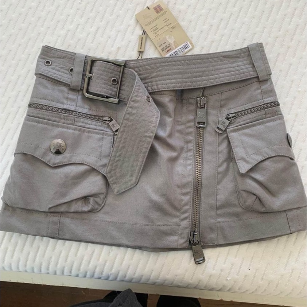 Burberry London cargo style belted mini skirt. Never worn with tags.